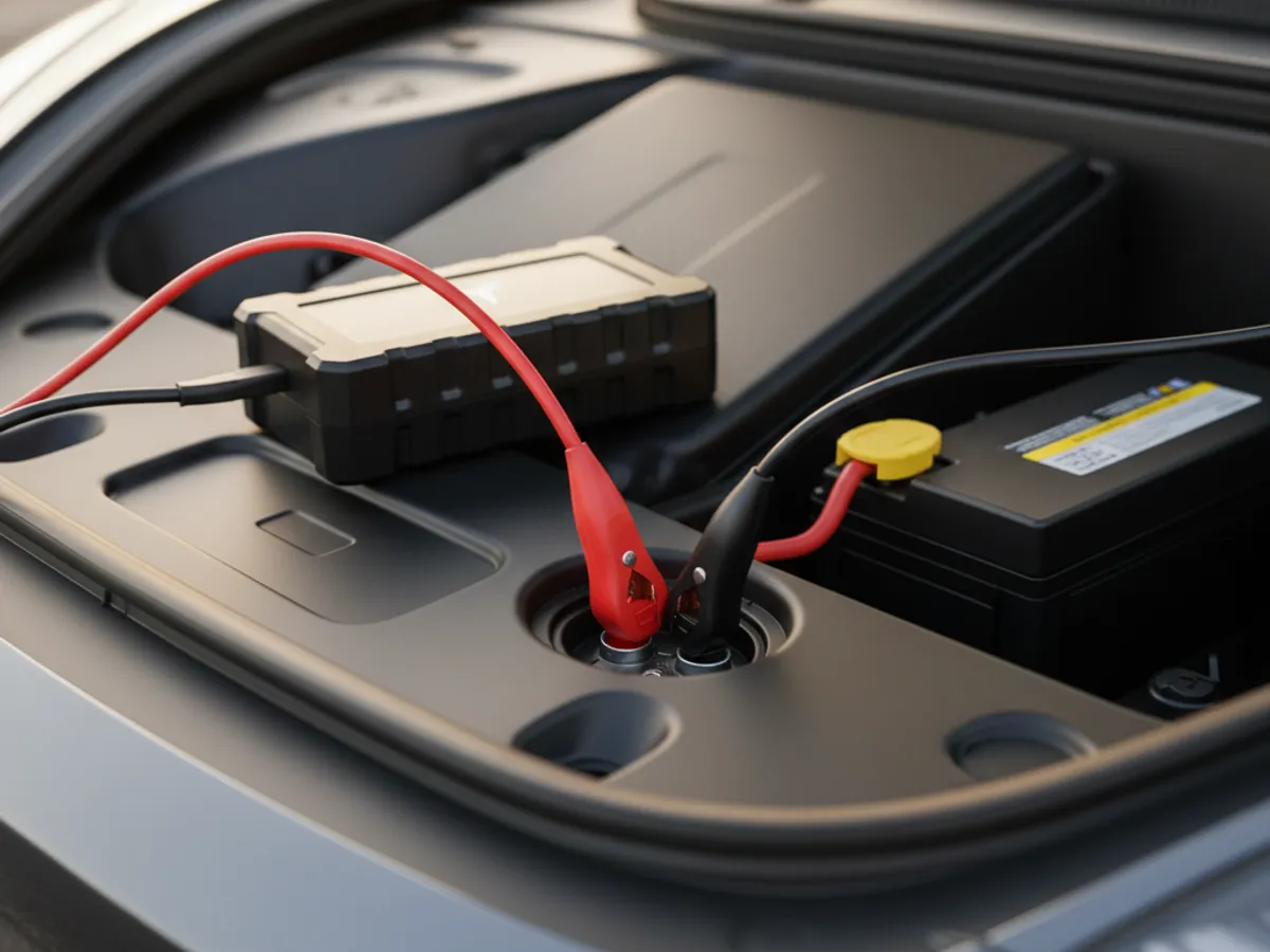 Tesla 12V Battery Jump support for an EV driver in the Phoenix area