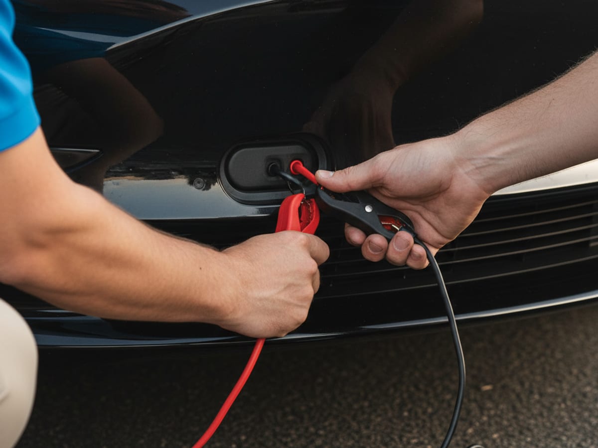 Model-specific low-voltage access area on a Tesla in the Phoenix area